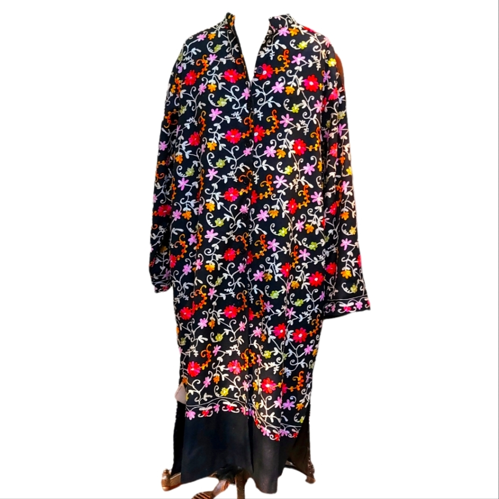 Amazing Multi-colored Embroidered Coat by Sterling Styles of India.